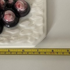 Vintage Ceramic Fruit Wall Decor 3D Plaque Grapes Plaque Japan Wine 7.5” X 5.5”
