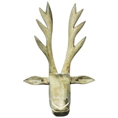 Rustic JERICHO FETCO Moose Head Wall Art Wood Antlers Cabin Lodge Sign ~NEW~
