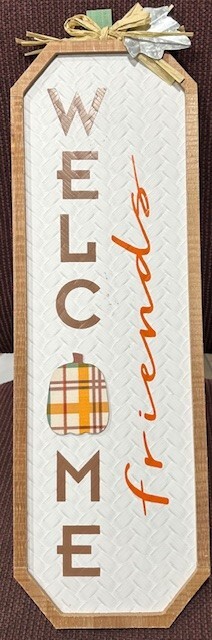 Welcome Friends Sign Wall Art Floor Easel Décor 7-3/4″x25-5/8″