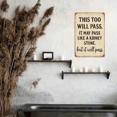2D Flat, Vintage Metal Tin Sign -Kitchen Quote Wall Decor Retro Farmhouse Decor↗