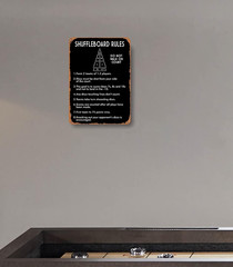 SHUFFLEBOARD BLACK New Metal Signage Wall Rules in Real LifeInteresting Rules Si
