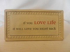 If You Love Life, It Will Love You Right Back Metal Sign for Wall or Tabletop