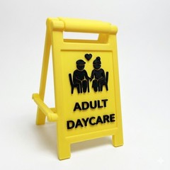 Mini Swappable 3D Printed Desk Sign – Adult Daycare