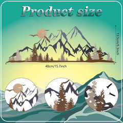 Mountain Range Metal Wall Art Decor Summit Rustic Wall Sign Forest Home Decor Si