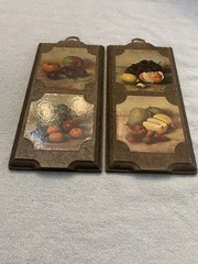 VTG Wall Art Henk Bos Still Life Wooden , 1970s Litho Print, Set Of 2