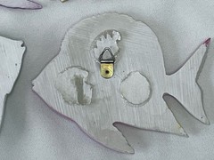 Vtg Ceramic Angel Fish Wall Plaque Set Of 4 Mermaid Bath Beach House Decor