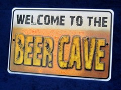 BEER CAVE -*US MADE*- Embossed Sign – Man Cave Bar Game Pool Rec Room Wall Decor