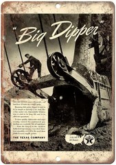 Vintage Motor Oil Sign Texaco Big Dipper Aluminum Sign 8×12 Funny Decor