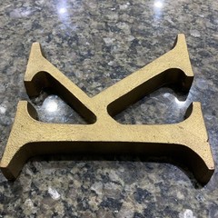 Door House Address Street Number Letter K Steel 6″ Gold Color