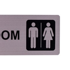 Toilet Sign Bathroom Door Signage for Door or Wall Decor Hotel Business