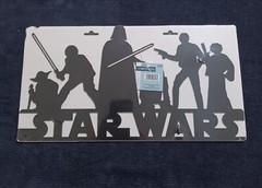 The Spring Shop Hobby Lobby Metal STAR WARS Sign, Laser Cut Black 17″x9″ Inches