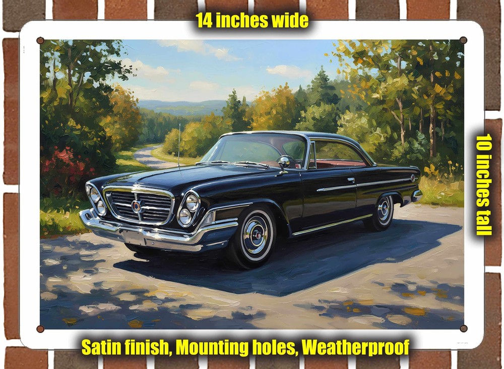 Metal Sign – 1962 Chrysler 300H Oil Painting – 14×10