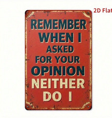 Retro Funny Quote Tin Sign Sarcastic Metal Wall Art for Home Bar Garage Decor