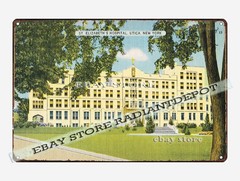tin sign 1930s-40s St. Elizabeth’s Hospital Utica New York tin decor