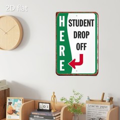 20.32×30.48 cm Metal Sign Student Drop-Off Point