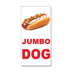 Jumbo Dog Red Food Bar Restaurant Food Truck DECAL STICKER Retail Store Sign