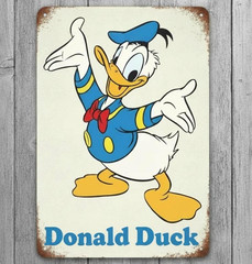 Donald Duck 8 x 12 Vintage Novelty Metal Sign Made In USA New!