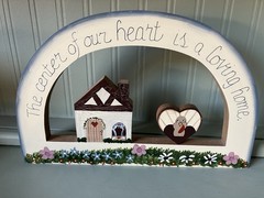 Hand Painted Wooden Home Sign Interchangeable Holidays Grannycore Decor