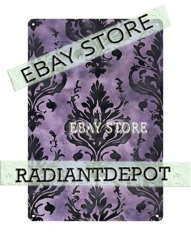 Metal Sign Deep Lavender Pattern Scene gothic moody pattern