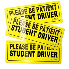 CARBATO Student Driver Magnet Safety Sign – Car Vehicle 9×3.5 inches, Black