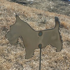 Scotty Dog Metal Garden Stake