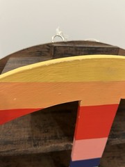 Peace Wood Shelf Sit Or Hang 18” | Colorful Pride Peace Shelf