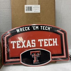Texas Tech metal wall decor Sign 11”x17”