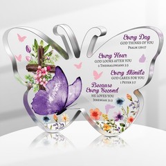 Acrylic Plaque Christian Gifts for Women Inspirational Bible Verse Desk Decor