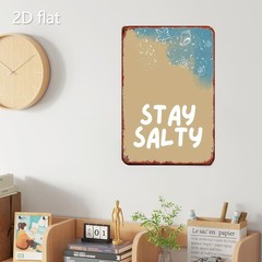 20.32*30.48 cm Metal Sign “Stay Salty” Shell Pattern