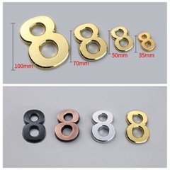 Self Adhesive 0-9 Door Number Vinyl Stickers DIY Hotel Building Gate Mailbox