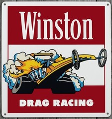 Winston Drag Racing 12 x 12 Square Novelty Metal Sign Made In USA New!