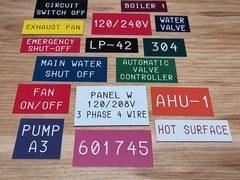 Custom Engraved Industrial Nameplate / Any Size or Color Machinery Construction