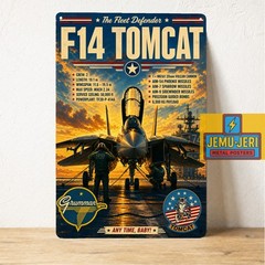 F-14 Tomcat Metal Poster 20x30cm Navy Fighter Jet Vintage Wall Art Decor Sign