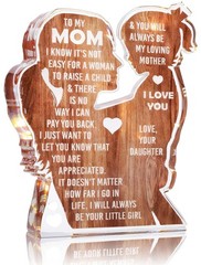 Christmas Gift For Mom, First Time Mother Present, Acrylic Sign, Brown