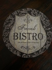 New French Bistro Wood Wall Plaque/Sign