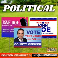 25 Pack Custom Yard Signs 24×18 Full Color Wholesale Printing + Metal H Stakes