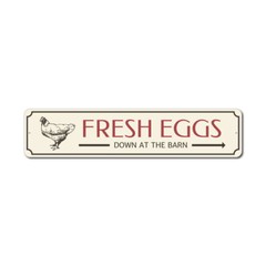 Chicken Sign, Hen Sign, Hen Aluminum Metal Decor Sign