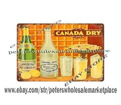 1950s Canada Dry drink metal tin sign room design ideas for bedrooms