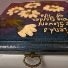 Friends Are Flowers In The Garden of Life 1970s Wood Wall Plaque Mid-Century MCM