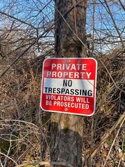 Large 4 Pack Private Property No Trespassing Sign, 12X12 Inches Metal Heavy Duty