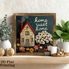 “Home Sweet Home” Folk Wooden Sign Rustic Decor for Living Room Entryway Gift