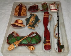 10 Piece Resin Fisherman’s Decor, Very Good Condition