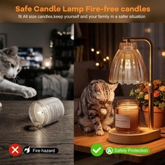 Gifts for , Candle Warmer Lamp with Adjustable Height, Timer & Dimmer, Gifts …