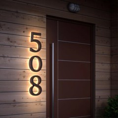 Custom Illuminated Address Number Sign Outdoor LED Backlit House Number