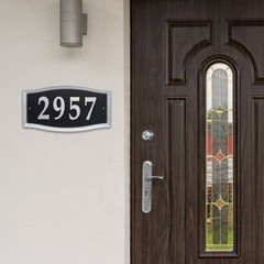 Customizable Silver Address Sign with 26 Self-Stick Numbers – Easy Installation