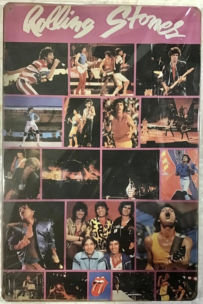 TIN SIGN new 8×12 Rolling Stones band rock roll music mick Jagger concert C54