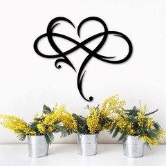 Infinity Heart Wall Decor Unique Infinity Heart Metal Art Wall Decor Love Sign