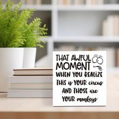 Gag Gift for Boss, Manager Office Decor, Funny Employee Gift, White