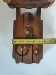 Vintage i love bears on a bicycle Sled Promo Wooden wall hanging hand painted