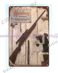 bathroom wall art 1961 Mossberg Rifles Shotguns Telescope Sights metal tin sign